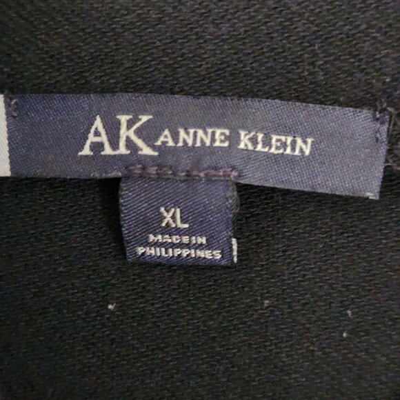 Anne Klein Vintage Black Pima Cotton Hoodie Size XL - Picture 7 of 8